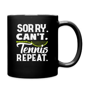 Joueur de tennis désolé ne peut pas répéter le tennis - Mug uni - noir - Droite