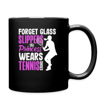 Tennis Player Princess Shoes - Full Colour Mug - black - Right
