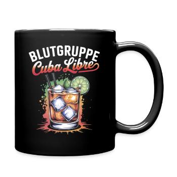 Blutgruppe Cuba Libre Cocktail Barkeeper - Tasse einfarbig - Schwarz - Rechts