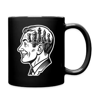 Joueur d’échecs cerveau pièces d’échecs - Mug uni - noir - Droite