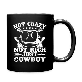 Rodeo Horse Riding Just Cowboy - Tasse einfarbig - Schwarz - Rechts