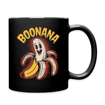 Boonana Banane Geist Halloween - Tasse einfarbig - Schwarz - Rechts