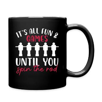 Fun & Games Foosball Humor Design - Full Colour Mug - black - Right