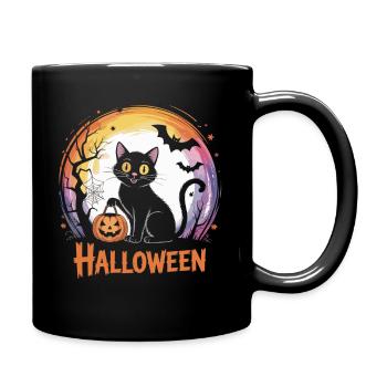 Chat noir mignon pour Halloween - Mug uni - noir - Droite