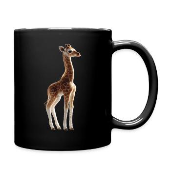Giraffe Africa Love Safari Wilderness Cute Giraffes - Full Colour Mug - black - Right