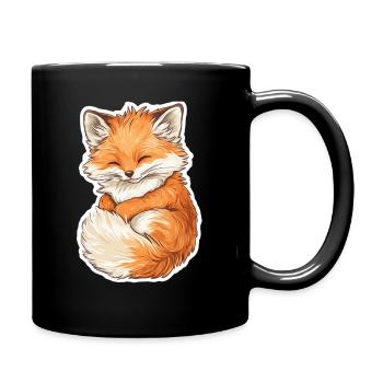 Fuchs - Tasse einfarbig - Schwarz - Rechts