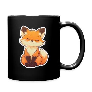 Fuchs - Tasse einfarbig - Schwarz - Rechts