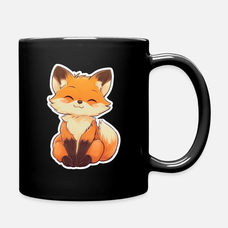 Fuchs - Tasse einfarbig - Schwarz