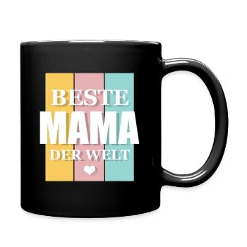 Beste Mama Der Welt - Tasse einfarbig - Schwarz - Rechts