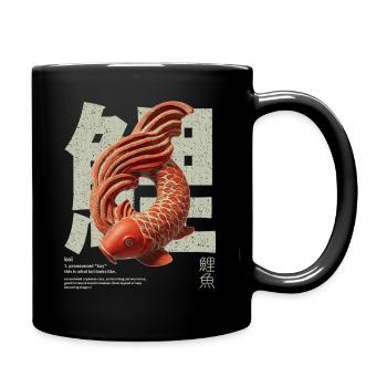 Poisson Koi japonais – Bonheur et transformation - Mug uni - noir - Droite