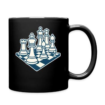 Chess Player Chess Pieces Board Game Art - Full Colour Mug - black - Right