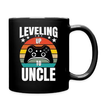Leveling Up To uncle Gaming Gamer - Full Colour Mug - black - Right
