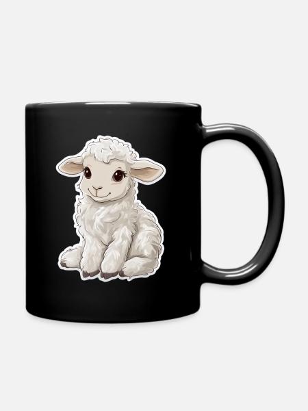 Schaf - Tasse einfarbig - Schwarz