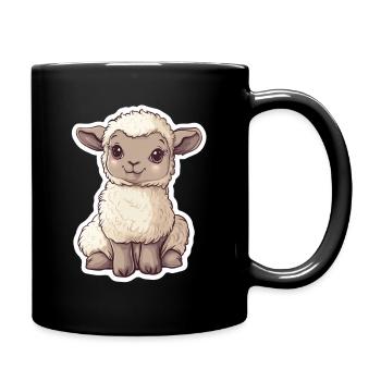 Sheep - Full Colour Mug - black - Right