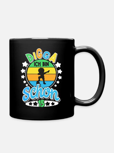 15. Geburtstag Digga - Tasse einfarbig - Schwarz