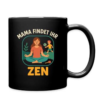 Mama Zen Saying - Full Colour Mug - black - Right