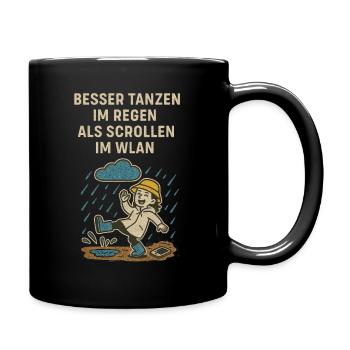 Dancing Nature Joy Saying - Full Colour Mug - black - Right