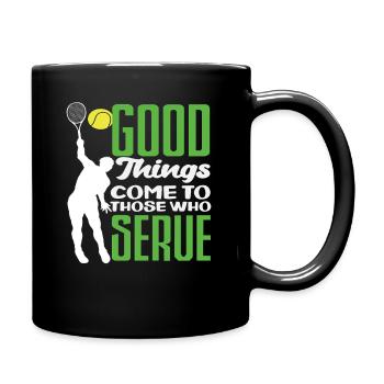 Tennis Players Good Things Are Coming - Full Colour Mug - black - Right