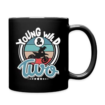 Motocross 2nd Birthday - Full Colour Mug - black - Right