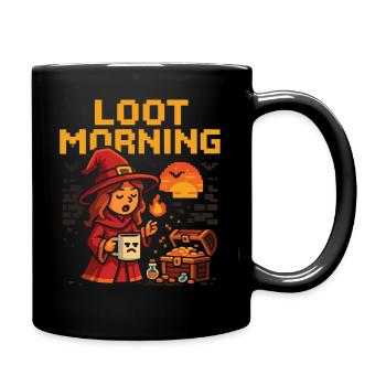 Loot Morning Gamer Shirt - Tasse einfarbig - Schwarz - Rechts