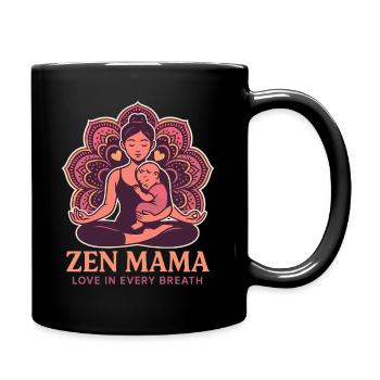 Zen-Mama Mandala - Full Colour Mug - black - Right