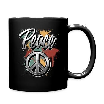 Signe de paix - Mug uni - noir - Droite
