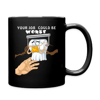 Rouleau de papier toilette d’urgence votre travail pourrait être pire - Mug uni - noir - Droite