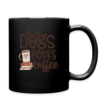 Livres et café sur les chiens - Mug uni - noir - Droite