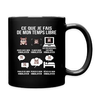 Was ich mit meiner Freizeit im Himalaya mache - Tasse einfarbig - Schwarz - Rechts