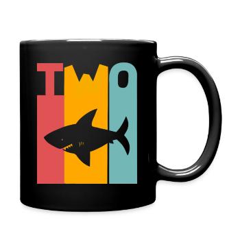 Shark 2nd Birthday - Full Colour Mug - black - Right