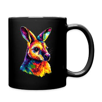 Wallaby Australie Outback Kangourou doux sauvage - Mug uni - noir - Droite