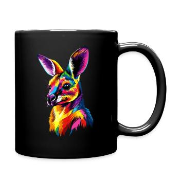 Wallaby Australie Outback Kangourou doux sauvage - Mug uni - noir - Droite