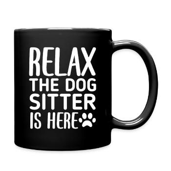 Déclaration Relaxation pour Amoureux des Chiens - Mug uni - noir - Droite
