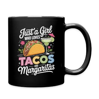 Tacos und Margaritas T-Shirt - Tasse einfarbig - Schwarz - Rechts