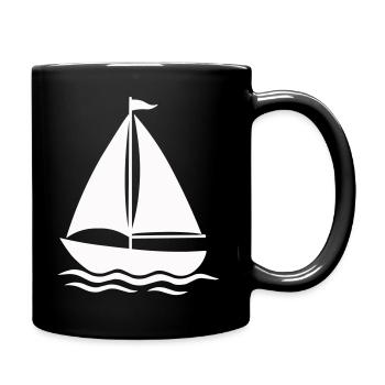 segelschiff - Tasse einfarbig - Schwarz - Rechts