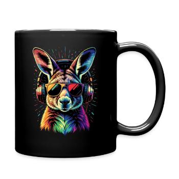 Wallaby Australie Outback Kangourou doux sauvage - Mug uni - noir - Droite