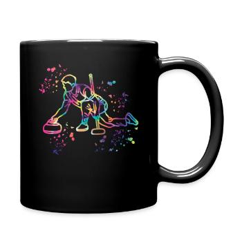 Curler Winter Sports Curling - Full Colour Mug - black - Right
