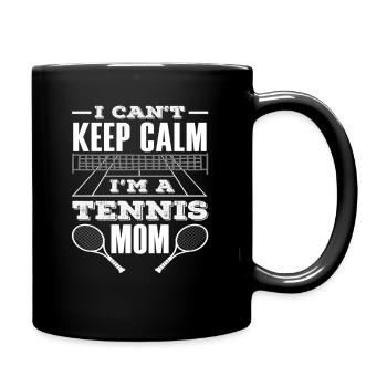 Tennis Mom Stay Calm Joueur de tennis - Mug uni - noir - Droite