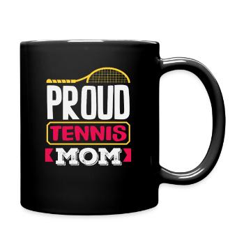 Proud Tennis Mom Tennis Player - Full Colour Mug - black - Right