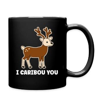 Festlicher Fuchs mit lustigem Spruch - Tasse einfarbig - Schwarz - Rechts