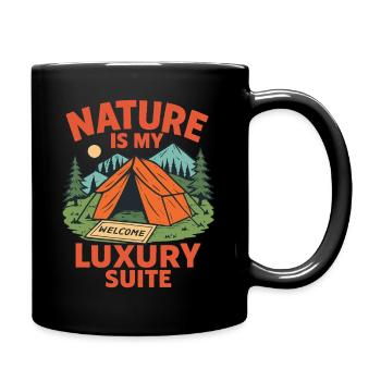 La nature est ma suite de luxe Camping Funny Camp - Mug uni - noir - Droite