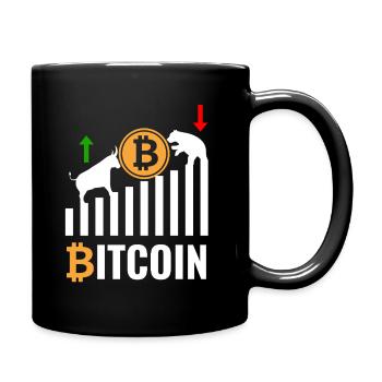 Bitcoin Shirt for Crypto Fans - Full Colour Mug - black - Right