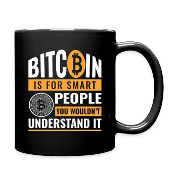Bitcoin Shirt for Crypto Fans - Full Colour Mug - black - Right