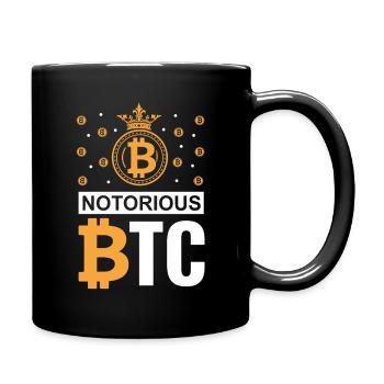 Bitcoin Shirt for Crypto Fans - Full Colour Mug - black - Right