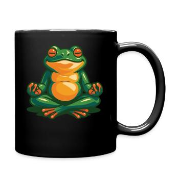 Affirmation Frosch Zum Thema Psychische Gesundheit - Tasse einfarbig - Schwarz - Rechts