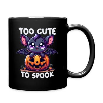 Süße Fledermaus Halloween - Tasse einfarbig - Schwarz - Rechts