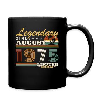 Vintage Retro August 1975 Geburtstagsgeschenk - Tasse einfarbig - Schwarz - Rechts