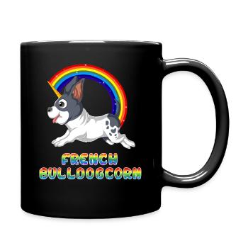 Bouledogue français – Licorne mignonne Frenchie magique - Mug uni - noir - Droite