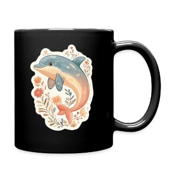 Dolphin - Full Colour Mug - black - Right