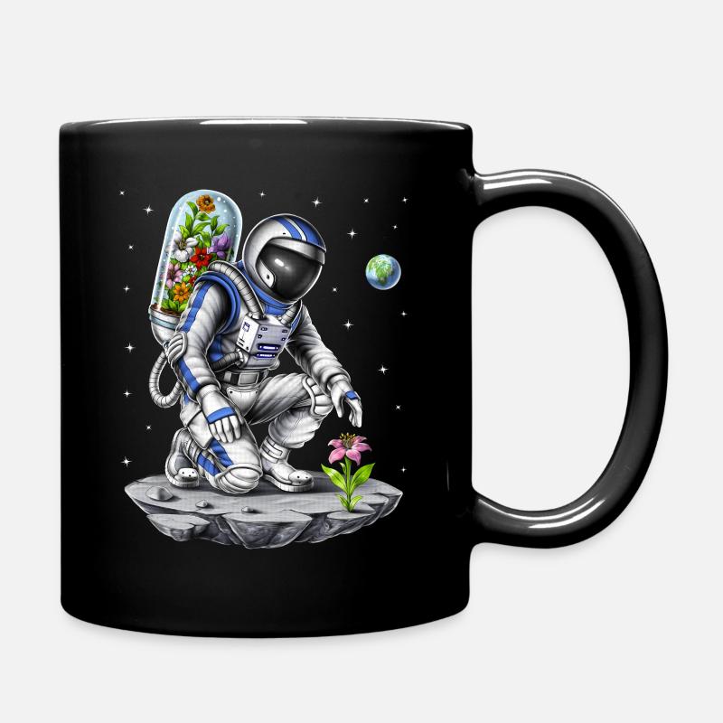 Weltraumastronaut Botaniker - Tasse einfarbig - Schwarz